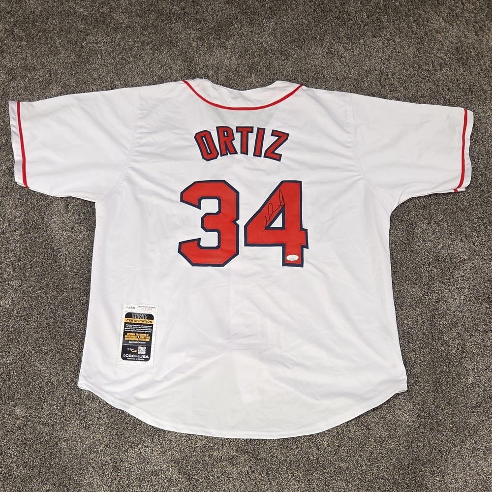 David Ortiz Boston Red Sox Signed Jersey #34 JSA Authenticated