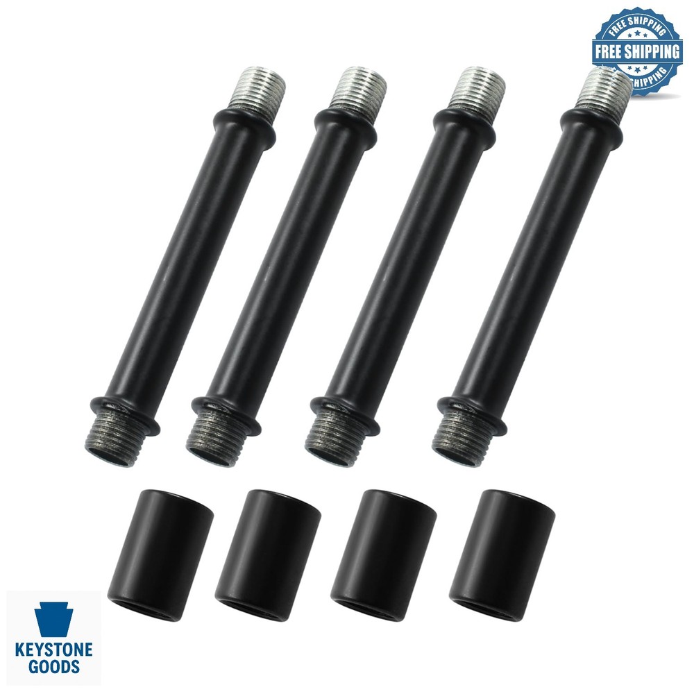 80mm Black Double End Straight Pipe Lamp Stem Kit - Easy Install, Durable, Fl...