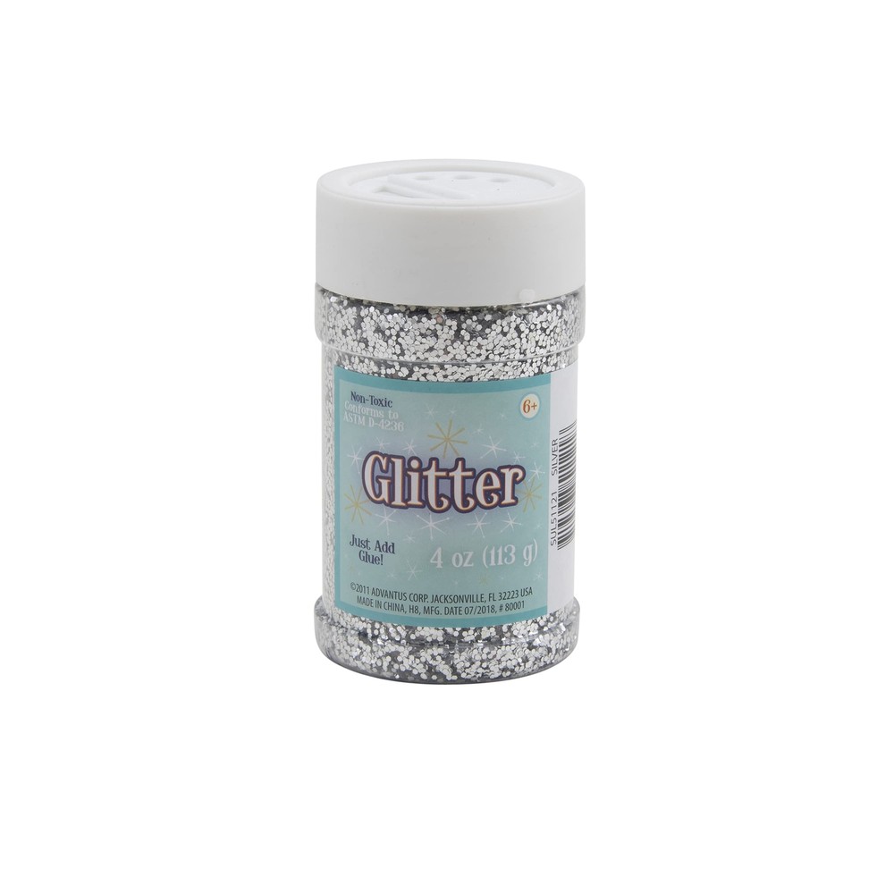 SUL51121 4 oz. Glitter Jar - Silver
