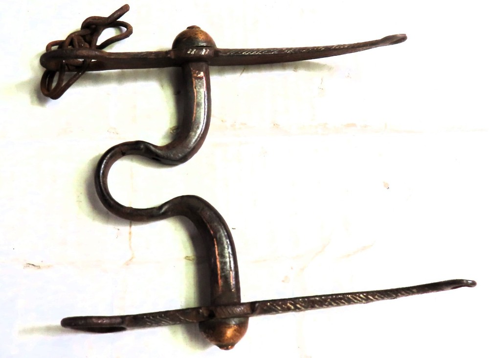Antique Straight Bit with Silver Stripes