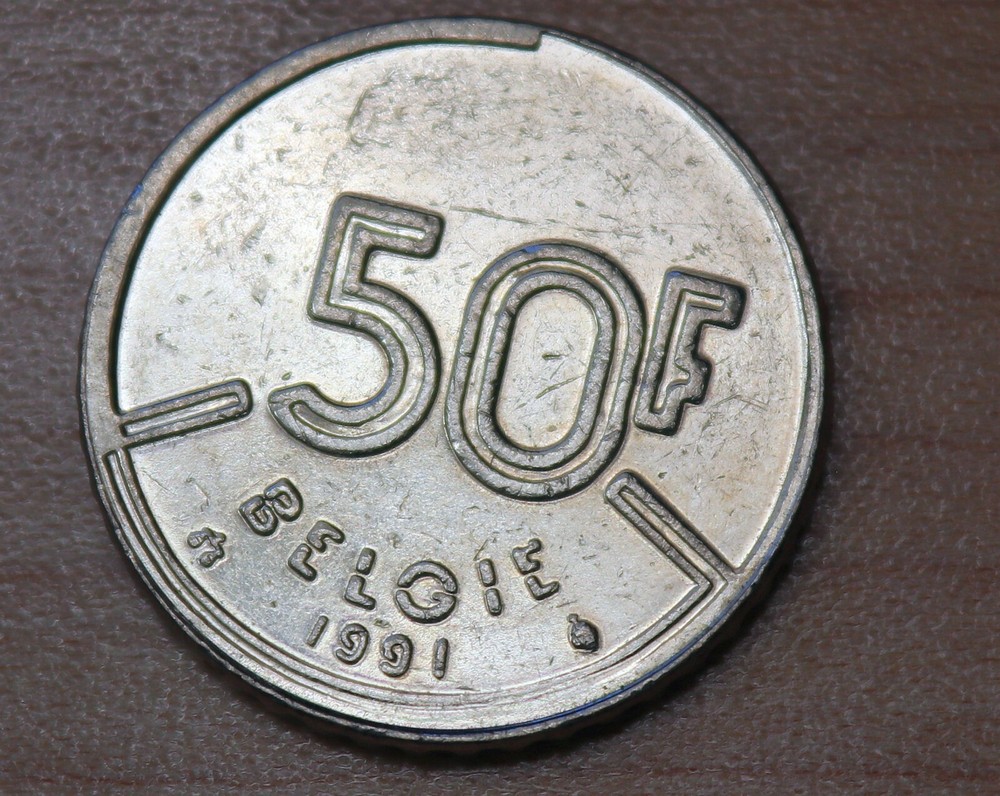 1991 Belgium 50 Francs Dutch text