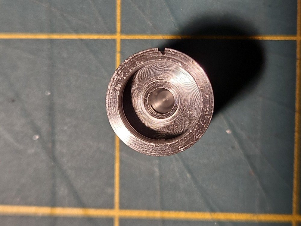 CONTROL PANEL KNOB, ALUMINUM WITH BLACK INDENTED LINE, 2 KNOBS PER PACKAGE