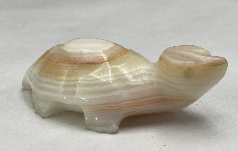 Vintage Carved Stone Turtle 3” long
