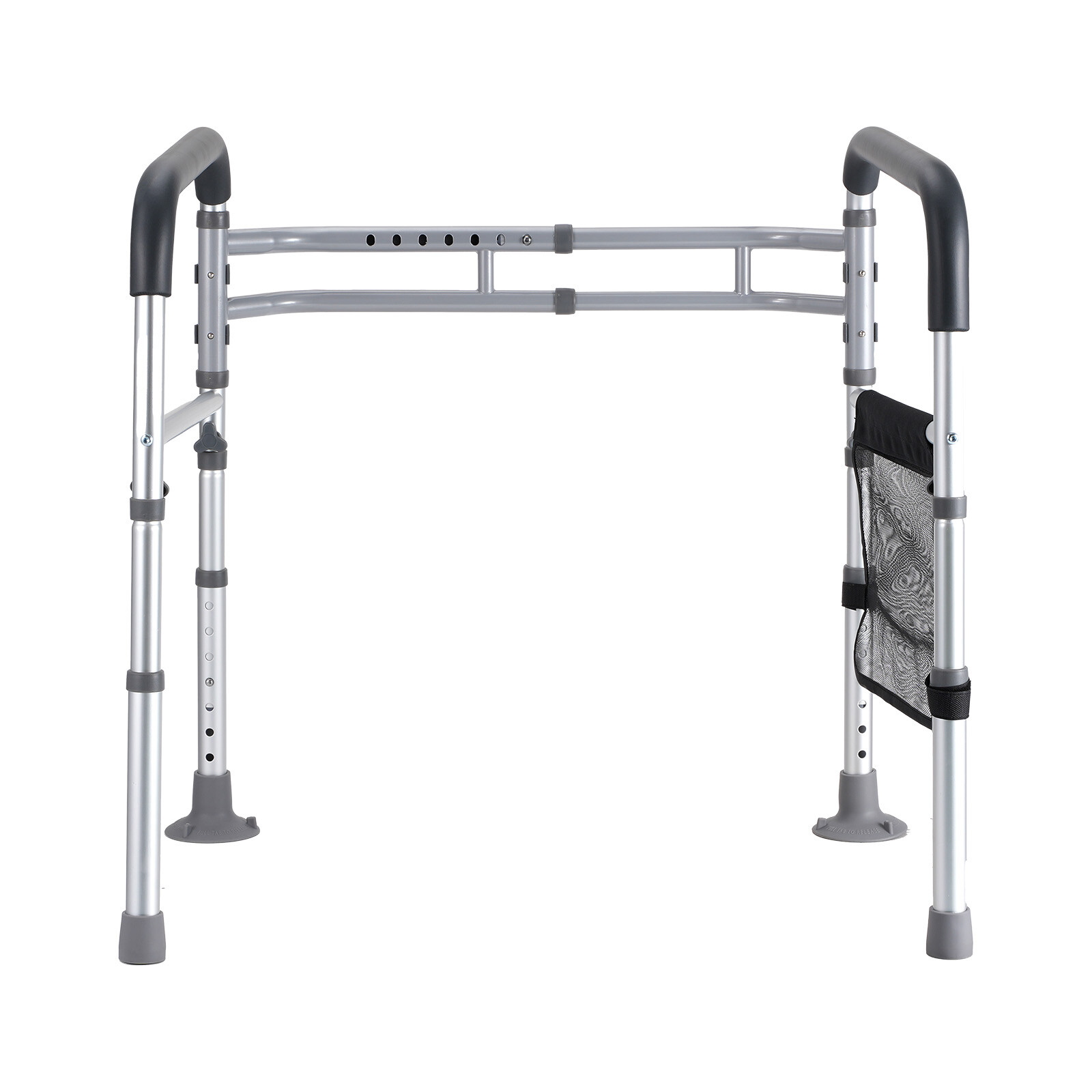 Foldable Toilet Safety Rail Toilet Rail with Non-Slip Handles for Seniors