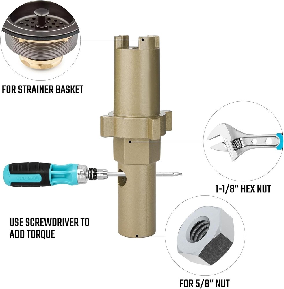 Professional 8-in-1 Plumbing Tool - Screwdriver Functionality for Versatility
