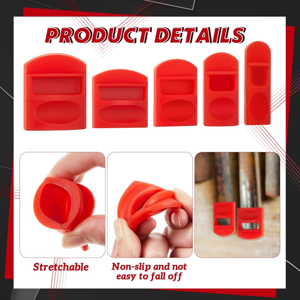 20 Pcs Soft Silicone Chisel Edge Guard Set, Silicone Chisel Tip Tool Protectors