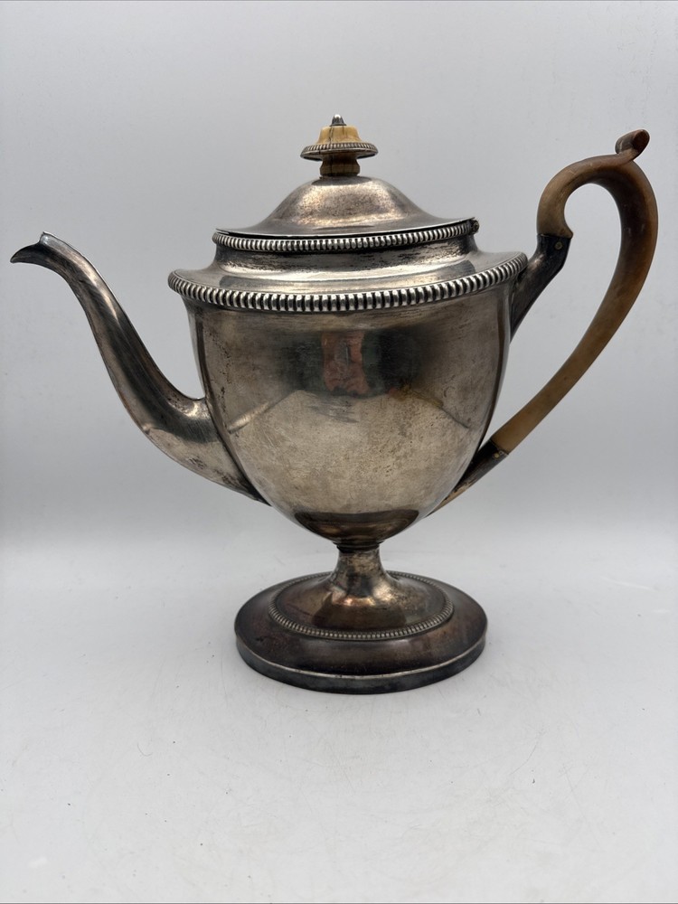 Vintage Silver And Copper Large Teapot