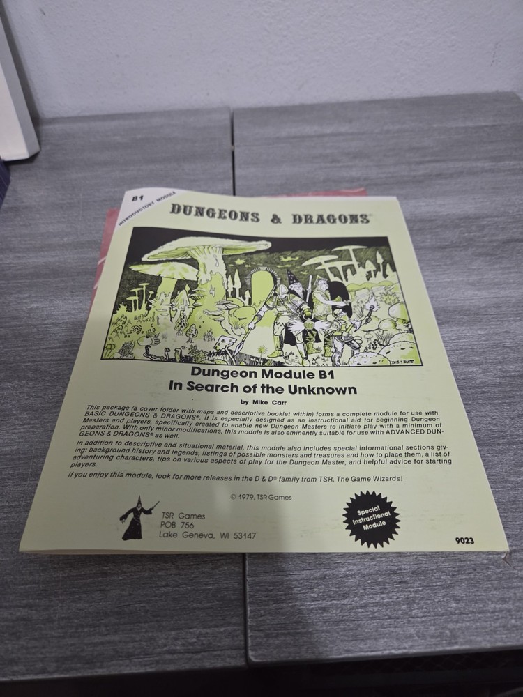 Vintage Dungeons & Dragons TSR Games Dice & Basic Box Set 3rd Edition 1979 Read