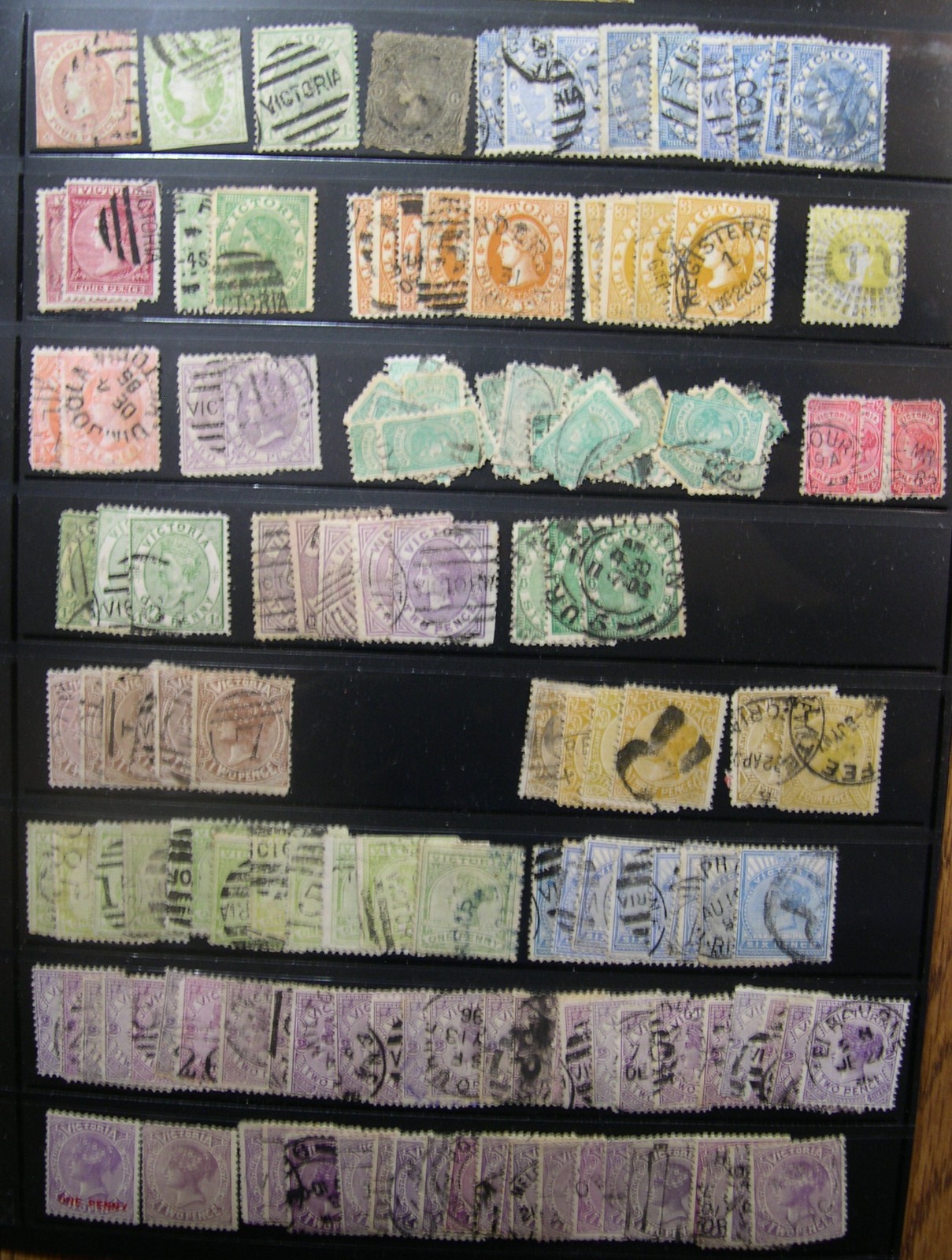 AUSTRALIA STATES collection USED mounted in vario stock album pages UX1