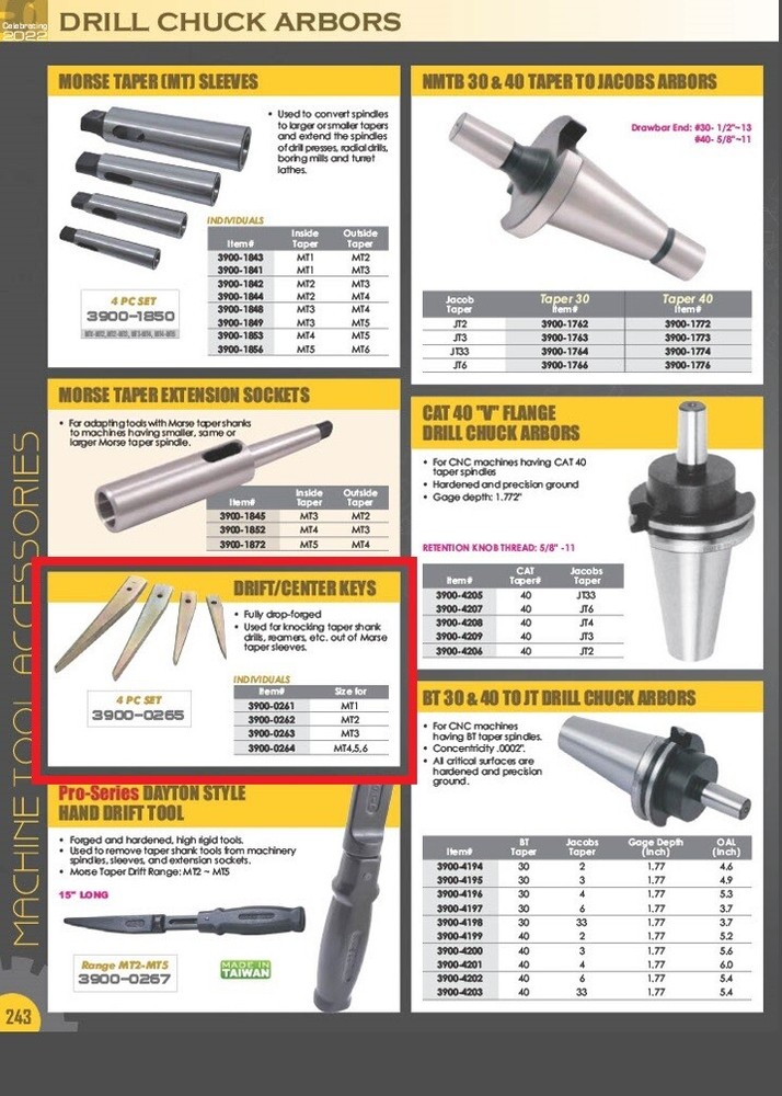 MT4,5,6 DRIFT/CENTER KEY (3900-0264)