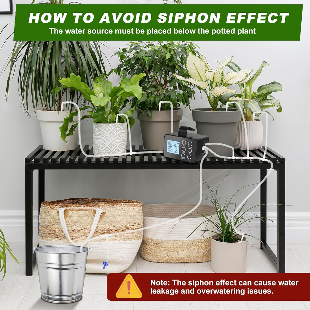 Automatic Plant Waterer Indoor: Drip Irrigation System with Large Display, Easy