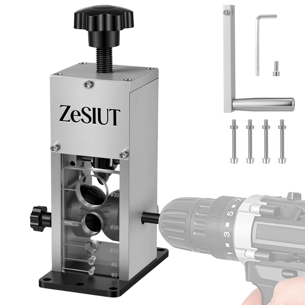Manual Wire Stripper Machine,0.12"-1.18" Stripping Machine, Silver