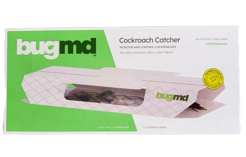 BugMD Cockroach Catcher (12Pack), Cockroach Killer Indoor Insect Trap Roach Trap