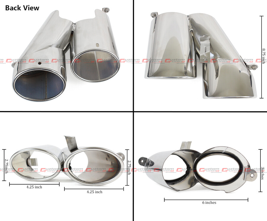 FOR 18-2022 HONDA ACCORD SPORT TOURING AKASAKA QUAD TIP MUFFLER EXHAUST FINISHER