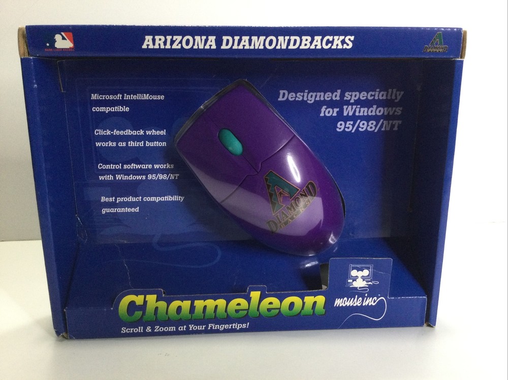 Chameleon Arizona Diamondbacks Computer Mouse PURPLE Vintage Throwback MLB