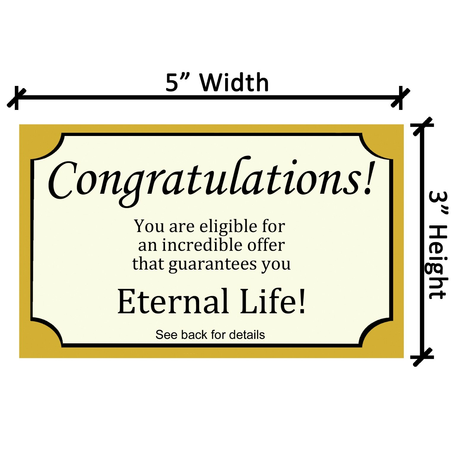 Congrats Tract | Gospel Tracts | Bible Tracts | Size (3"x5") | Pack of 50