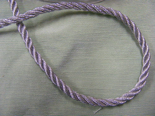 Metallic Silver Twisted Cord  4mm x 10 mts