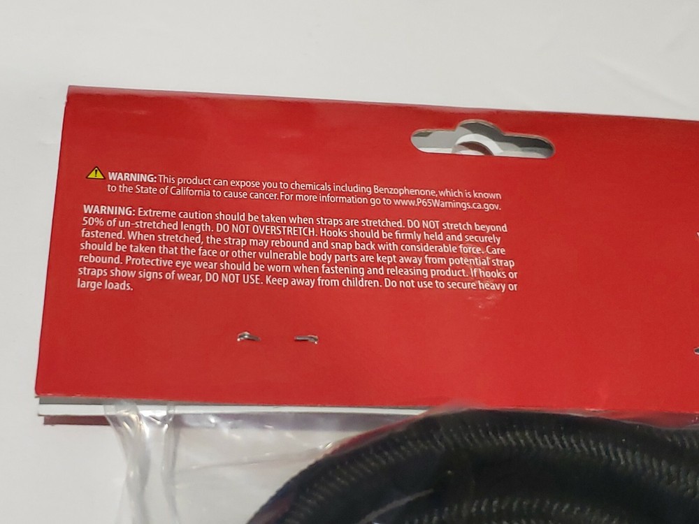 2 Pack Hyper Tough 48" Heavy Duty Bungee Cords Tie Downs