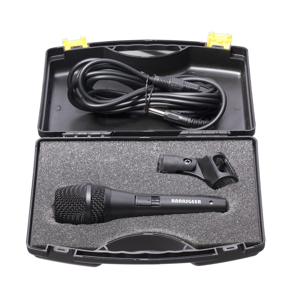 Dynamic Vocal Handheld Karaoke Microphone with Cable and Carrying Case RM82B