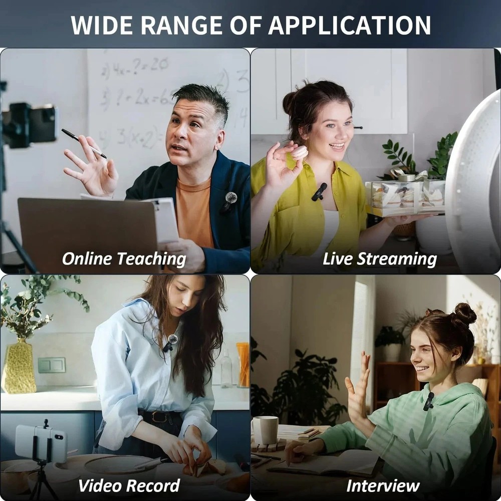 Microphone Wireless Audio Video Recording Mini Mic For Android/iPhone