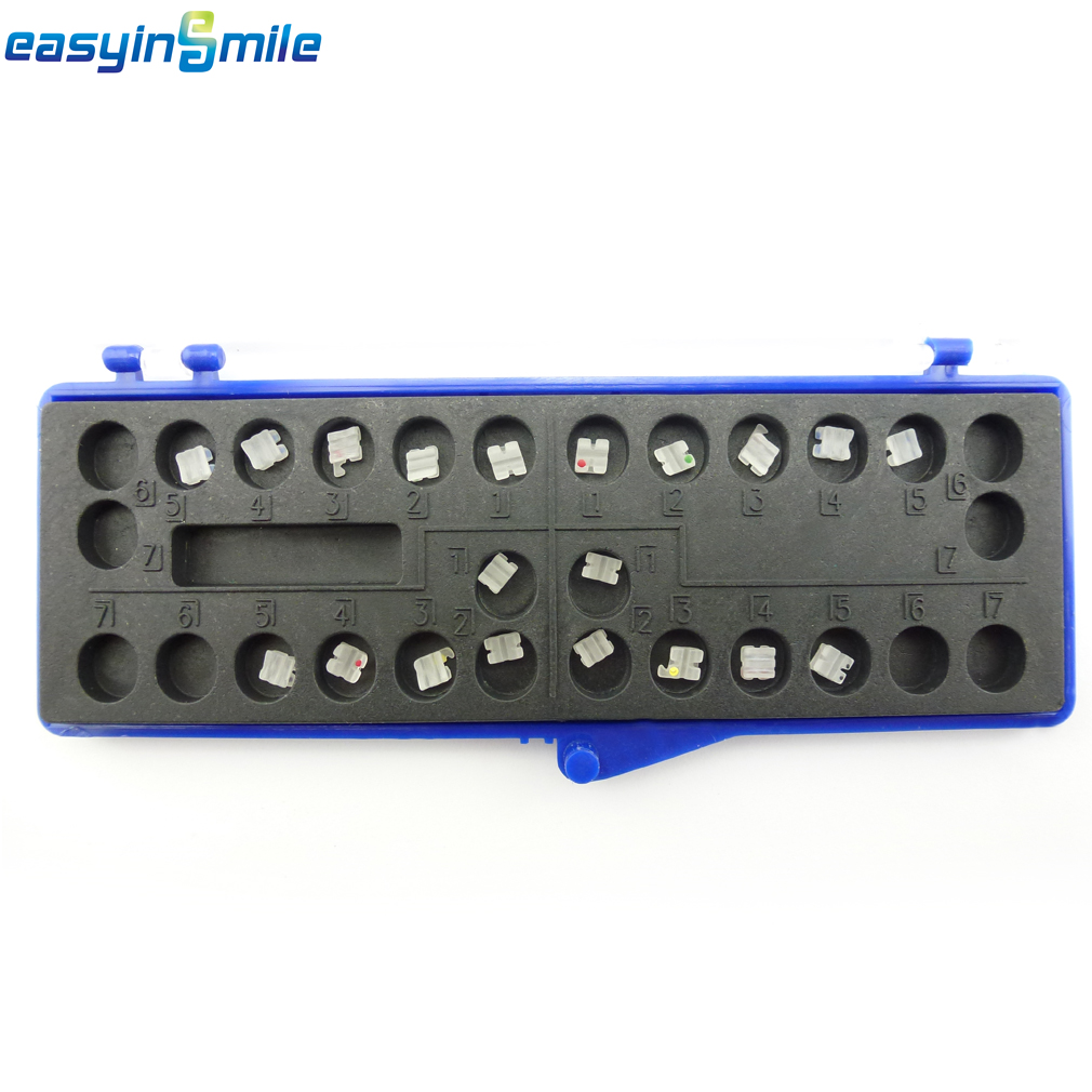 5PK Dental Ceramic Brackets Orthodontic Mini Clear Braces MBT/ROTH 022 345 Hooks