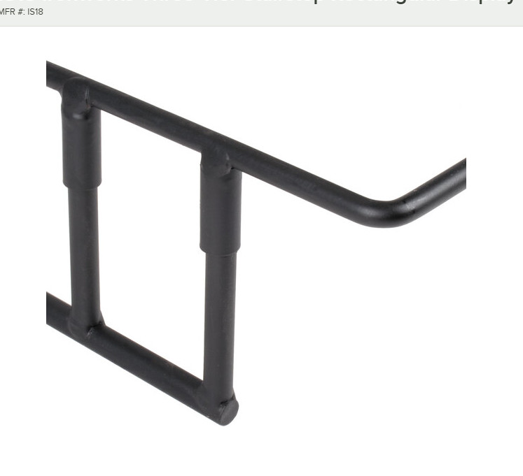 American Metalcraft ISP18 3-Tier Black Rectangular Fixed Riser Stand w 4 Platter