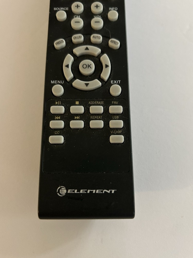 Element Remote Control for Element TV Black Tested & Working Clean Disinfected