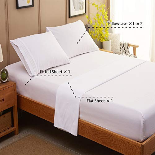 Microfiber 100% Polyester 3 piece Twin Sheet Set, Light Gray