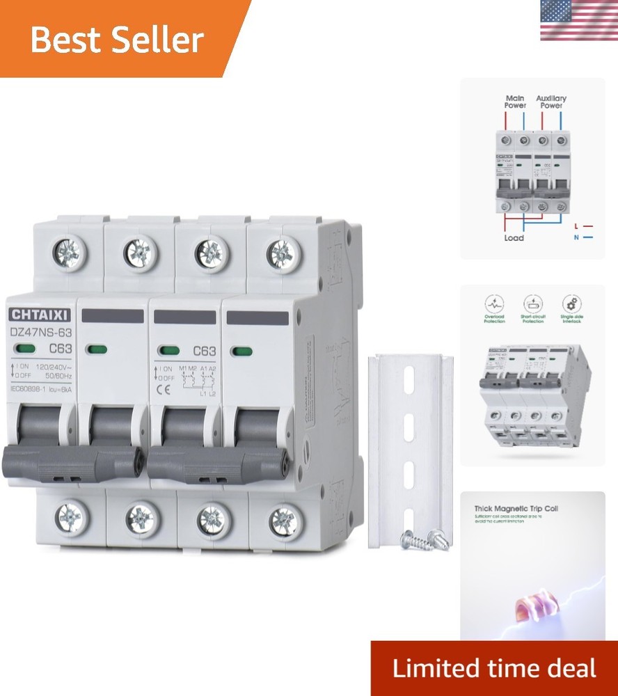 63 Amp Interlock Manual Transfer Switch for RV & Generator Applications