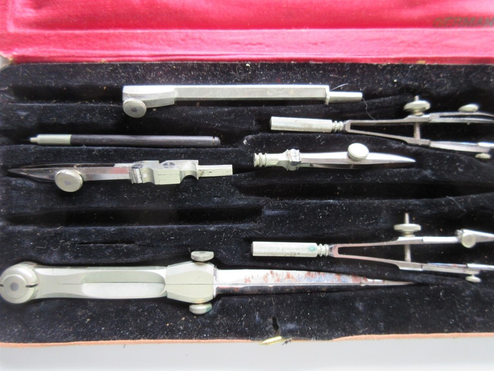 Vintage Drafting Set compass Colliery Engineer Company Scranton PA