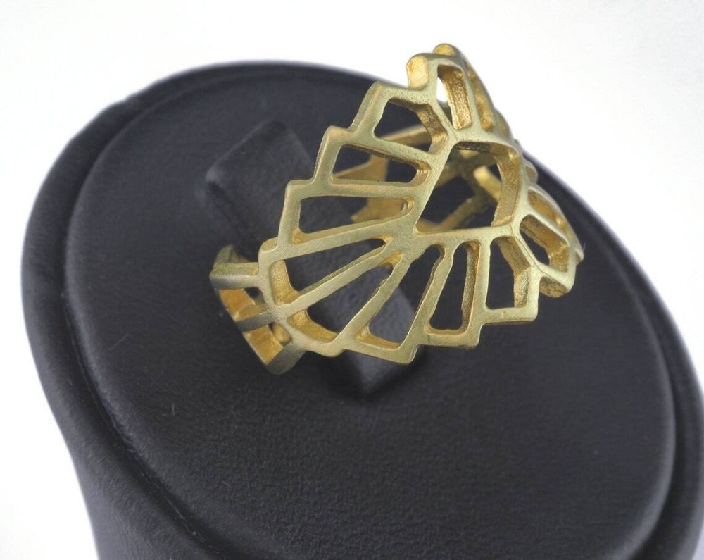 Eye Ring Adjustable Raw brass (18mm 8US inner size) 2670