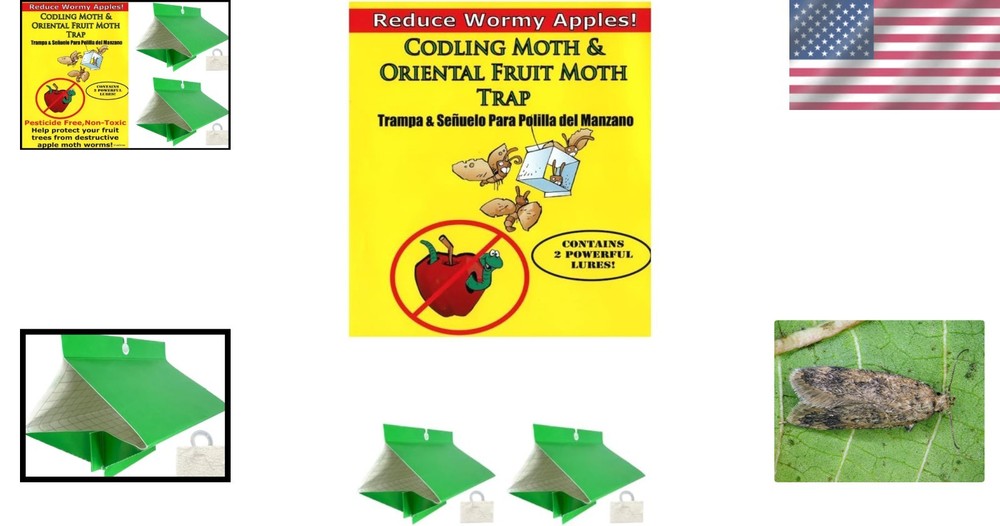 2-Pack Codling Moth & Oriental Fruit Moth Trap – Eco-Friendly Protection