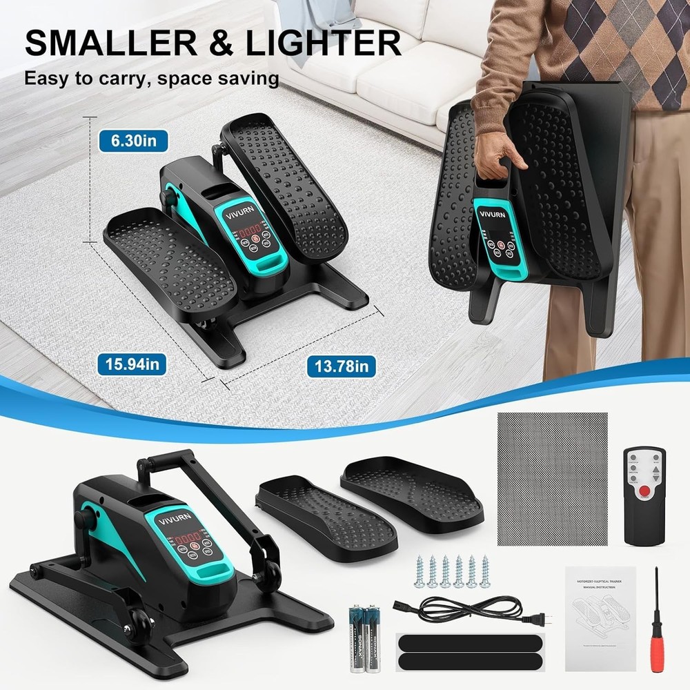 Under Desk Elliptical 12 Speed 5 Mode Mini Motorized Leg Exerciser While Sitting