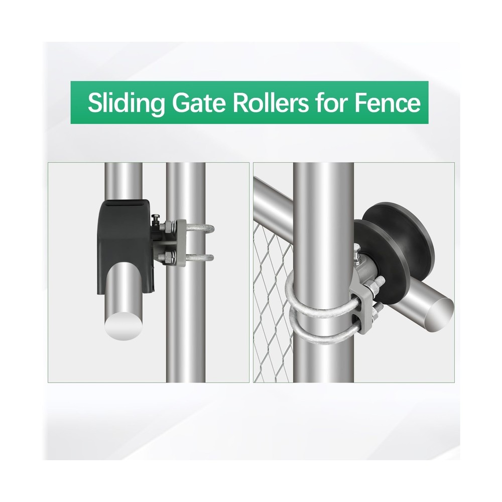 Nylon Cantilever Roller, 2-3/8"(2-1/2") Round Gate Frame 4" Round Post Chain ...