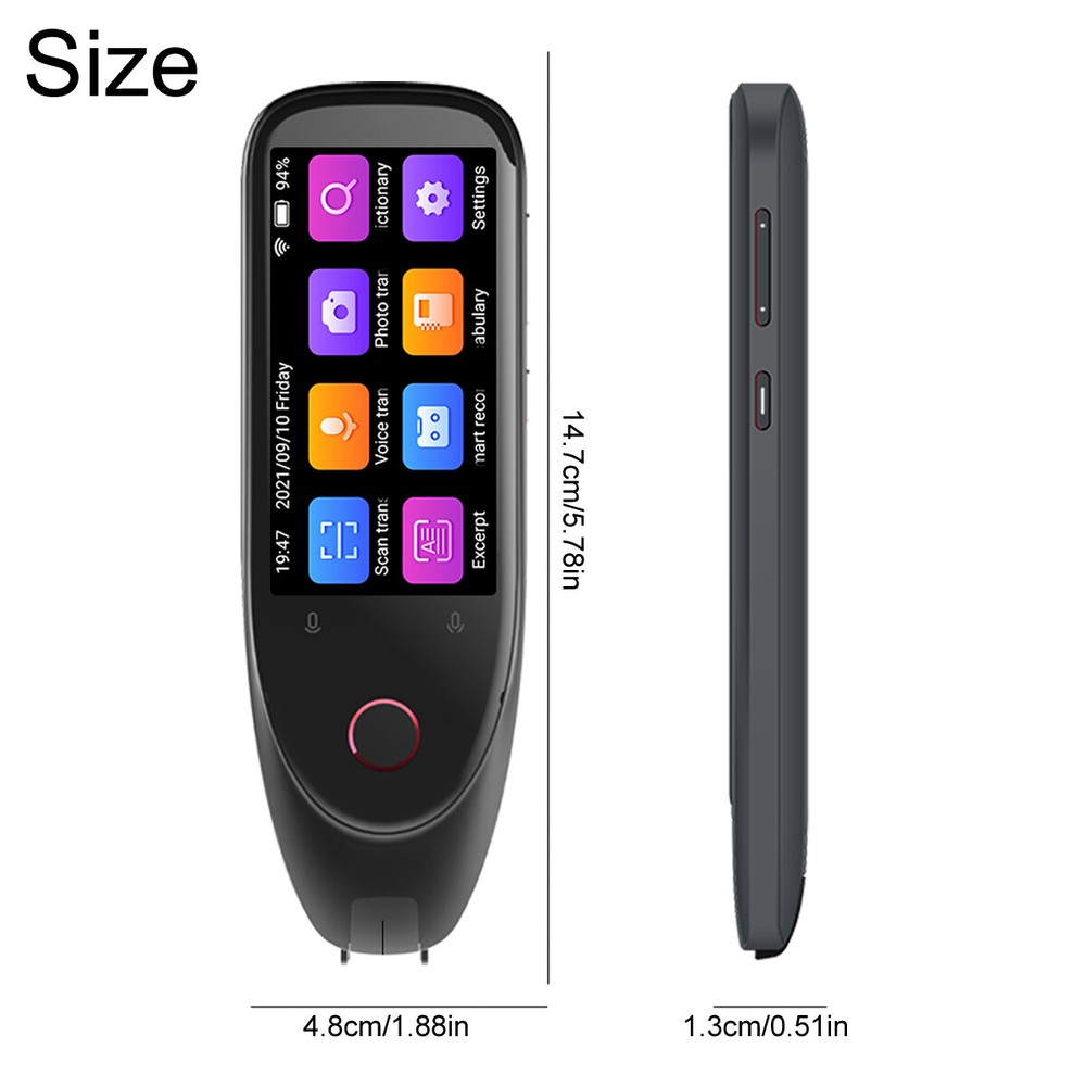 2024 Smart Scan Translation Pen Camera Text Reading 112 Language Translator Pen