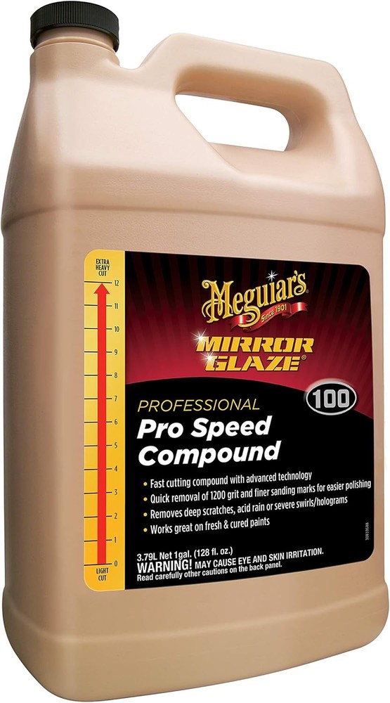 Meguiar's M10001 Mirror Glaze Pro Speed Compound, A Designed 1 Gallon