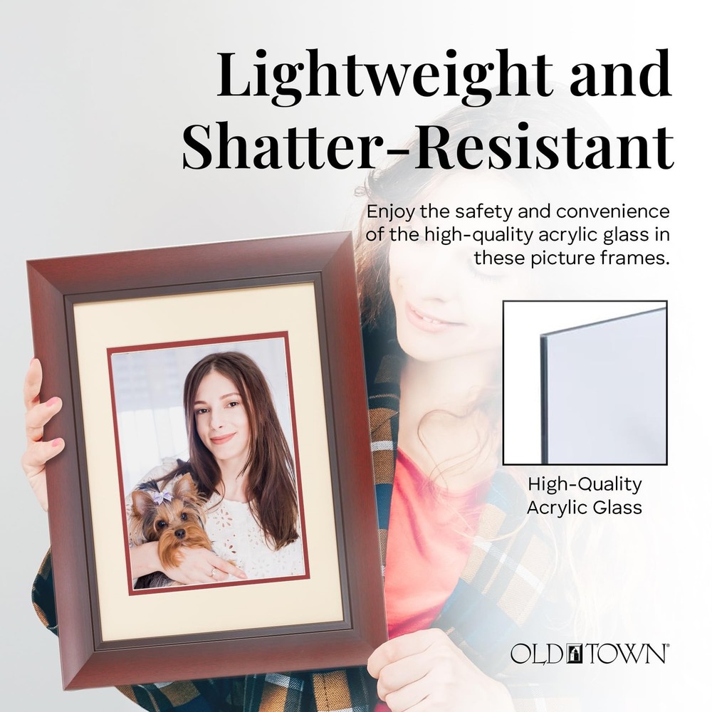 Old Town 2pk 11x14 Designer Frames, Walnut Scoop