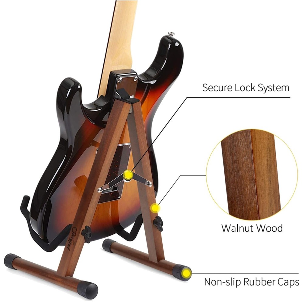Foam Padded Guitar Floor Stand for Multiple Instruments