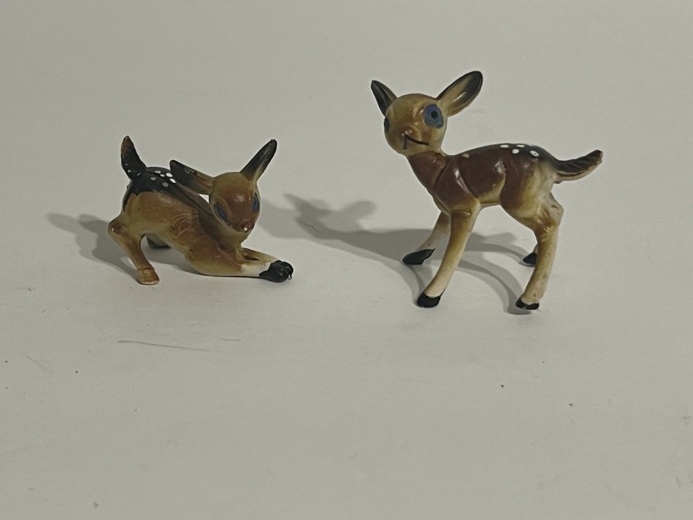 Vintage Miniature Plastic Deer Figures