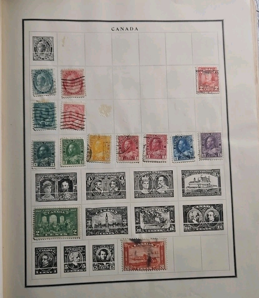 WORLDWIDE-OLD GROSSMAN ILLUSTRATED PREMIER STAMP Used 700 ++ Stamps (SB.#2)
