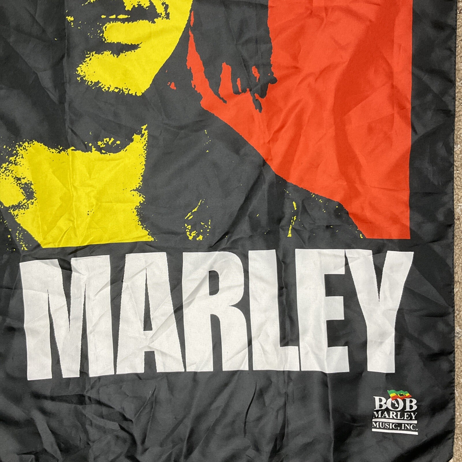 Vintage Bob Marley One Love Reggae Rasta Banner Wall Hanging Decor Y2K Year 2000