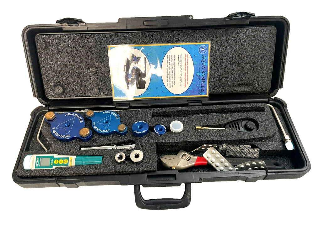 AQUA Sampler the Ultimate Water Sampling System Kit Tools w/ Carry Case