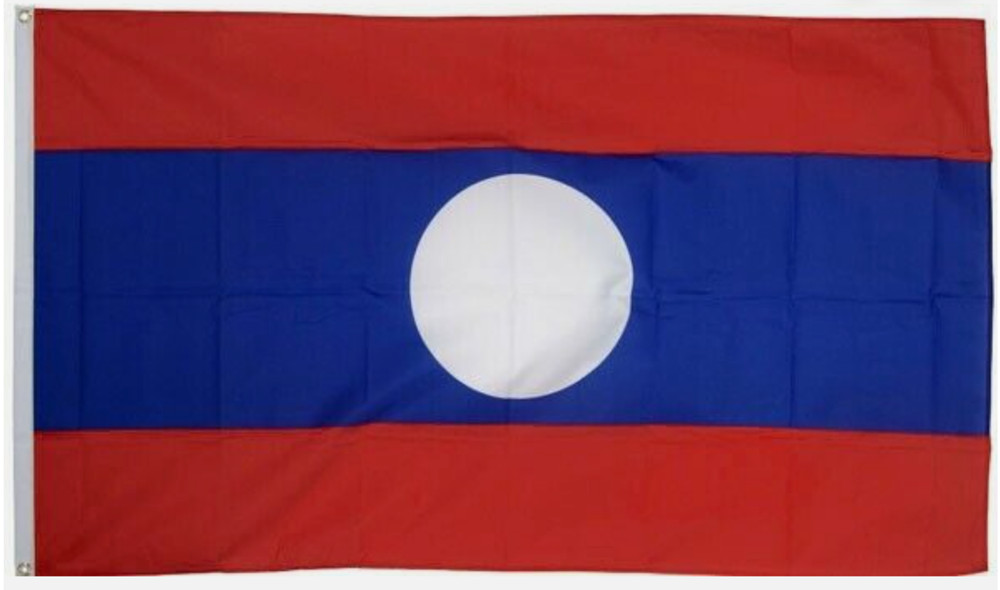 LAOS FLAG 3' x 2' Laotian Flags Asia Asian