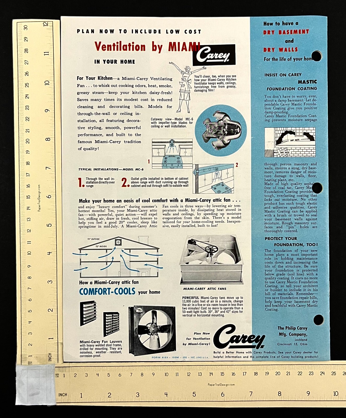 1950s Carey Fire Chex Roof Ceramo Guard VTG Mid Century Home Remodeling Catalog