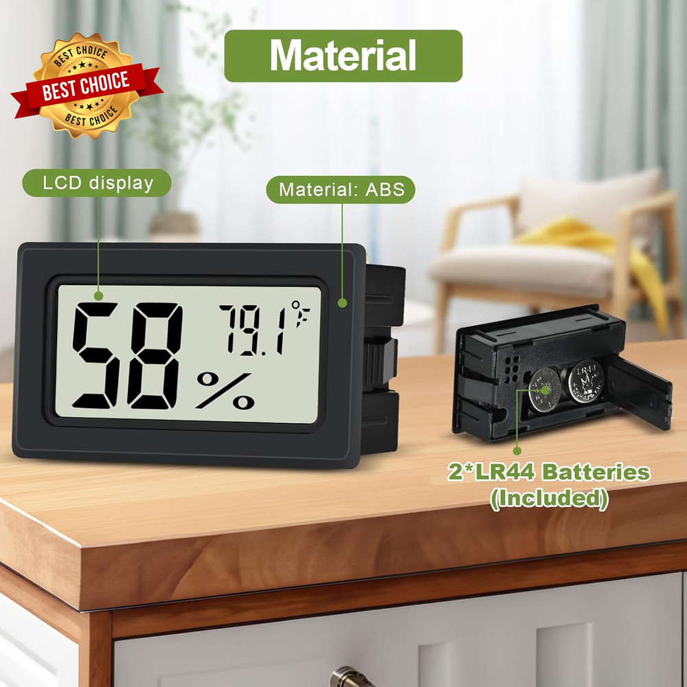 6 Pack Digital Thermometer Hygrometer Indoor Humidity Temperature Meter LCD