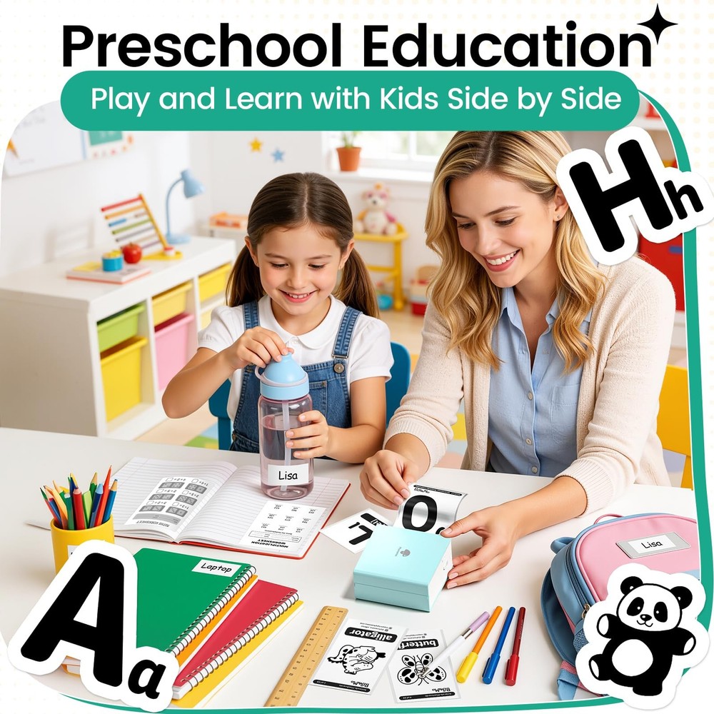 Sticker Printer, Mini Printer Sticker Maker Machine M02, Print Pods Mini Pock...