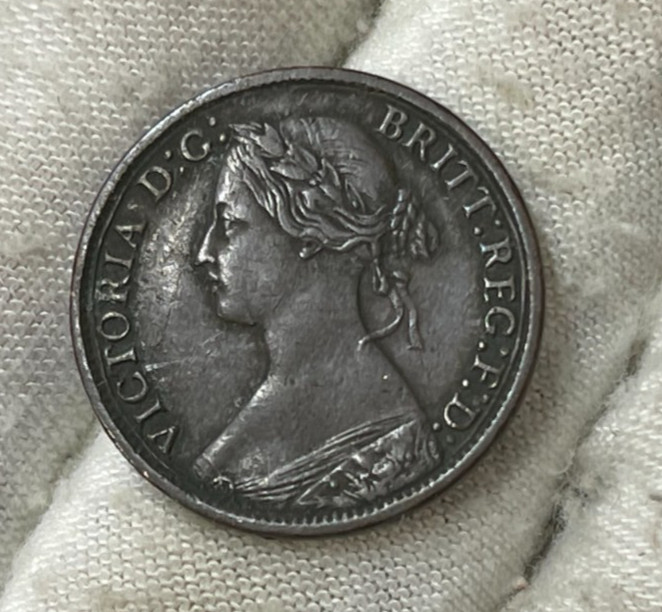 1866 Great Britain One Farthing Coin