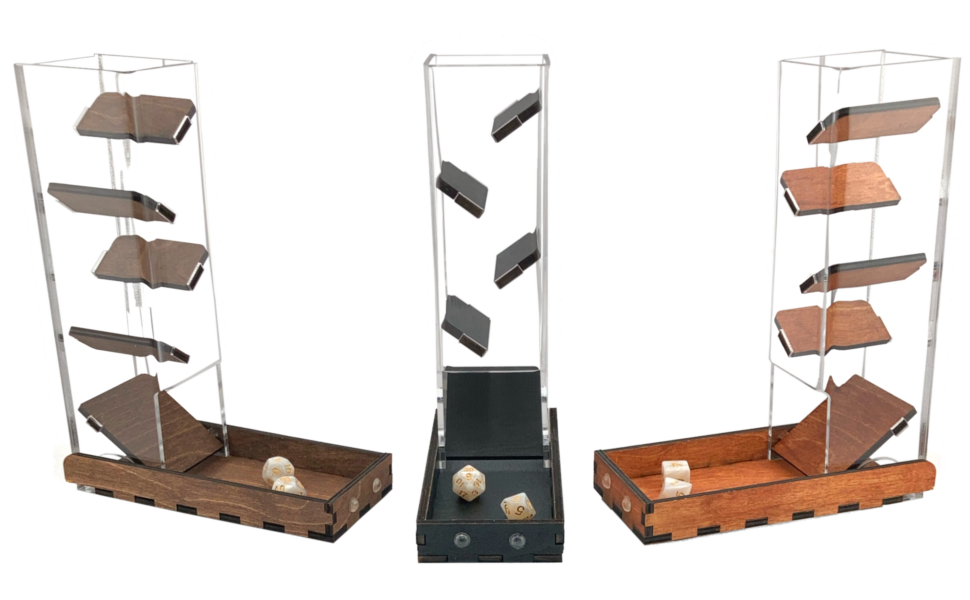 C4Labs 10" Tall Clear Dice Tower & Basic Tray - Gunstock