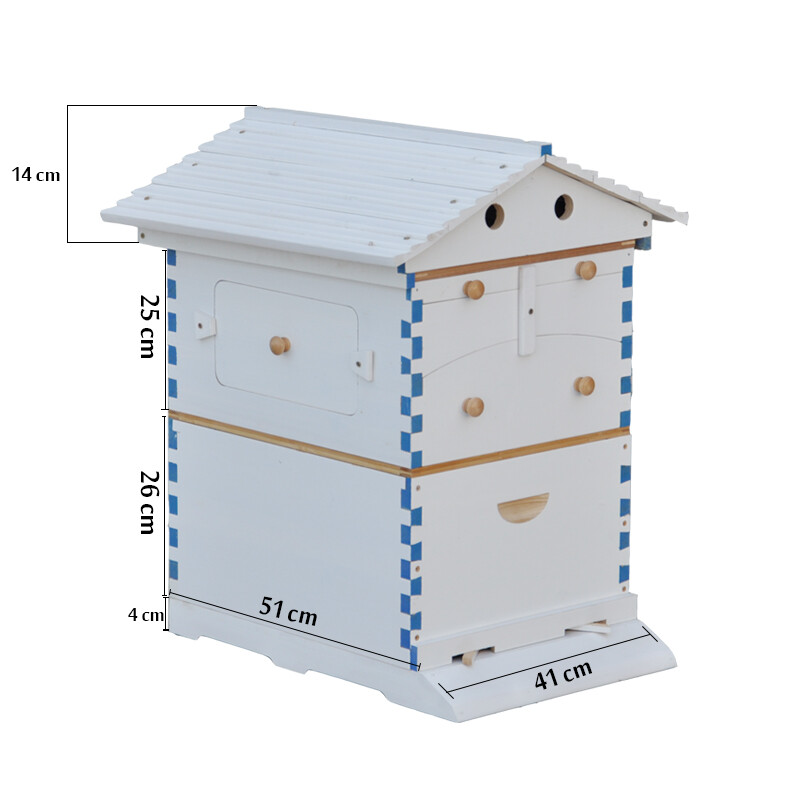 Painted Auto Langstroth Bee Hive Boxes Beekeeping Hives House 7x Bee Frames New