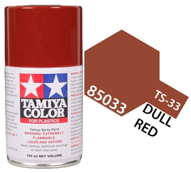 Tamiya 85033 TS-33 Dull Red Lacquer Spray Paint 100ml TAM85033 - US